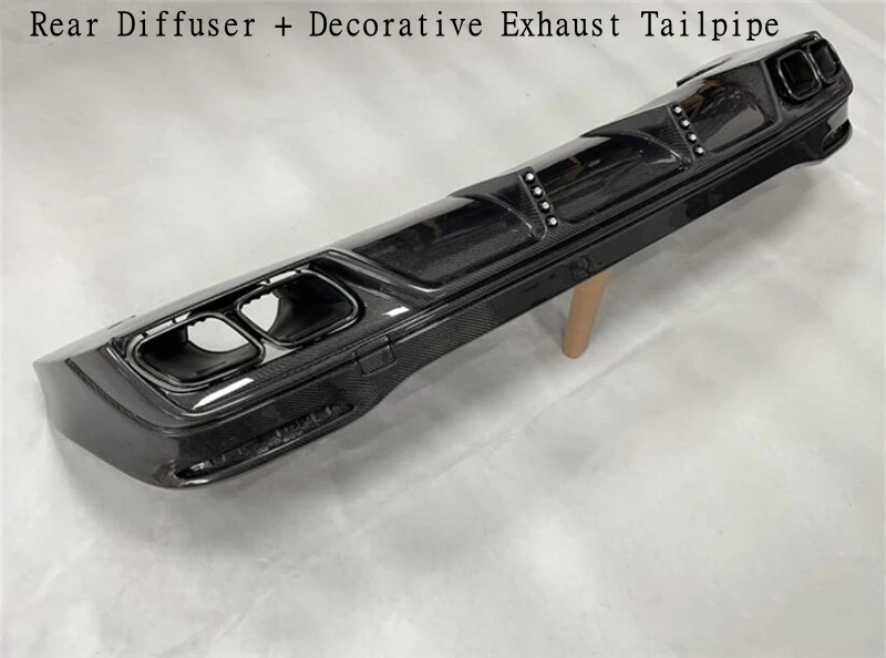 Задний диффузор из настоящего углеродного волокна комплект для губ SPOILER