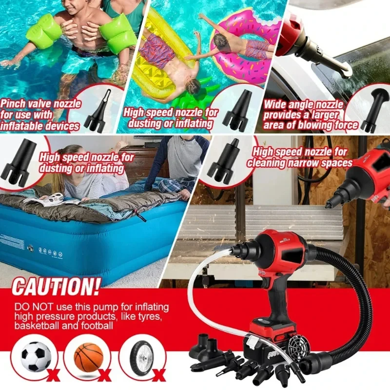 Бесщеточная Электрическая воздуходувка 1500 Вт 80000 об/мин многофункциональная