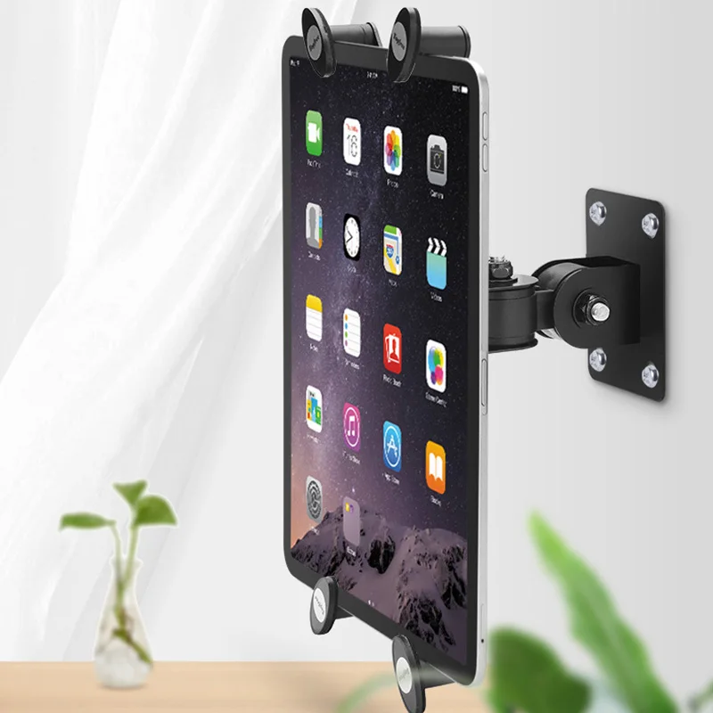 Tablet Holder Stand 360° Flexible Long Arm Lazy for 7 To 13 Inch IPad Wall Mounted Universal Bracket Home Office Wall Anti Theft