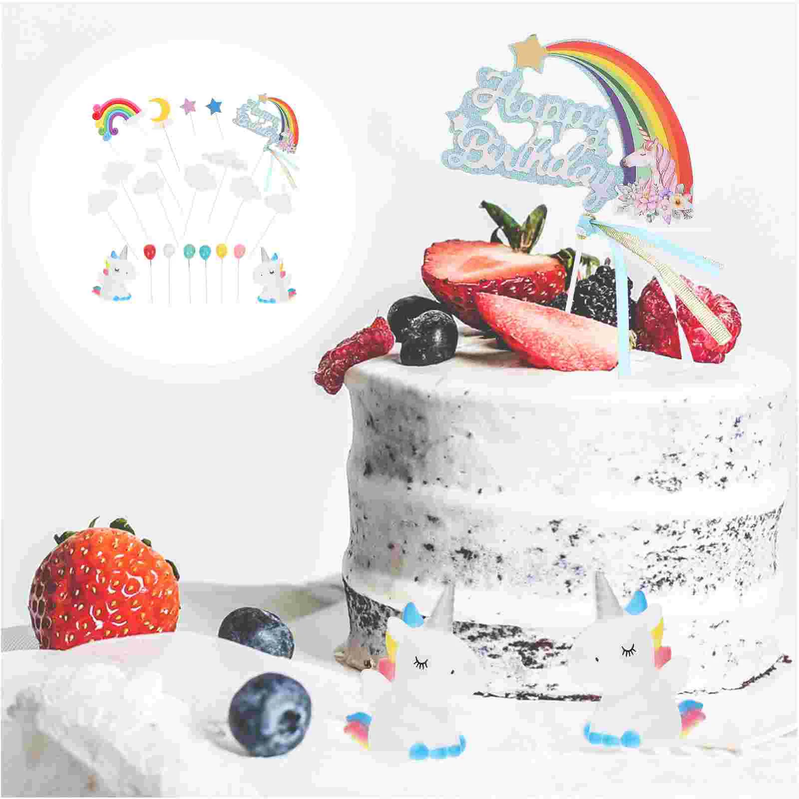 

1 Set Cupcake Toppers Cloud Balloon Birthday Cake Topper Decors