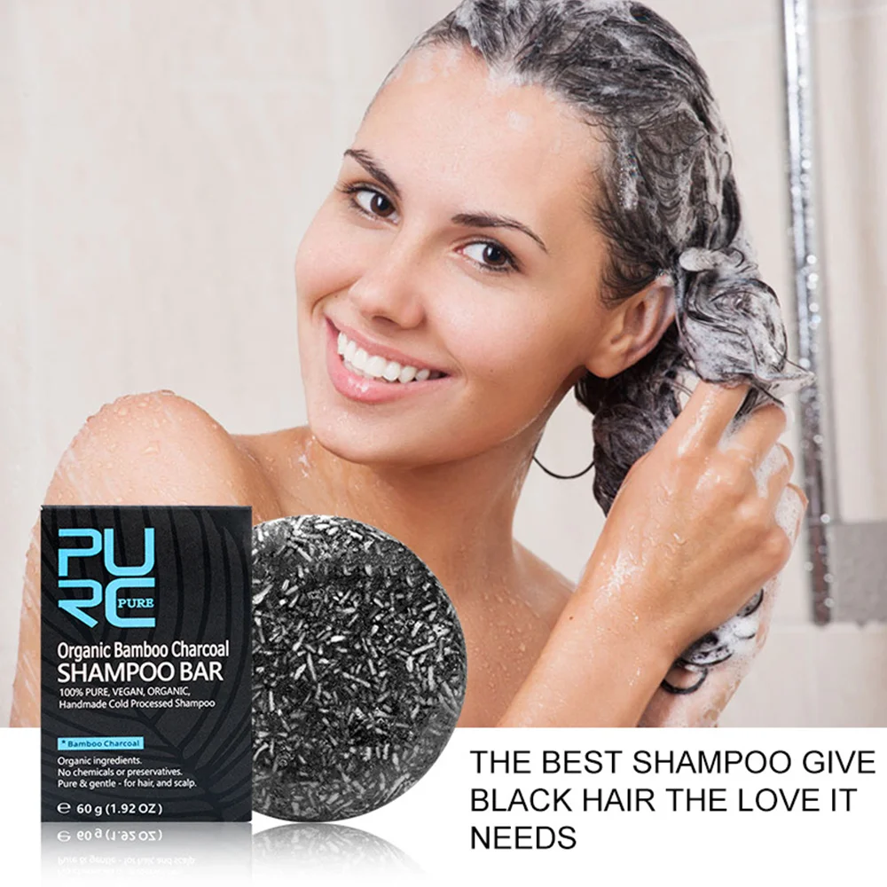 

Шампунь-мыло для затемнения волос, восстанавливающий шампунь-брусок для окрашивания серых и белых волос, шампунь для лица и тела, натуральный органический Кондиционер для волос 60 г