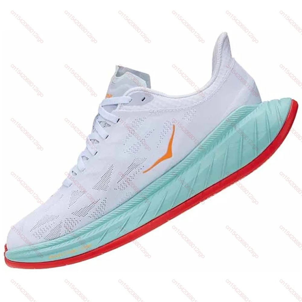 HOKA Carbon X2 Athletic Road Running Shoes Shock-Absorbing Sports Shoes Engineered Mesh Delivers Breathable Comfort Men Sneakers