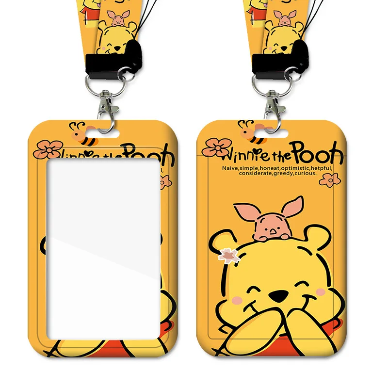 

Disney Winnie The Pooh Card Holder Girl Cute Cartoon Slide Card Sleeve Student Campus Access Card Anti-degaussification Card Bag