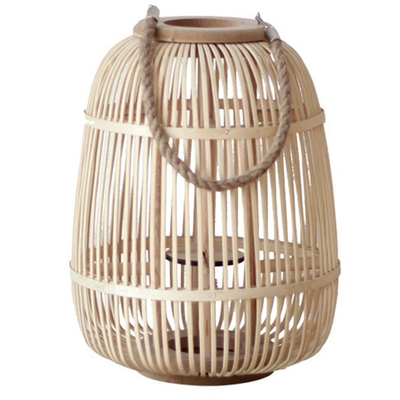 

Бамбуковый тканый ветер для помещения внешний двор фонарь украшение подсвечник напольный Декор реквизит