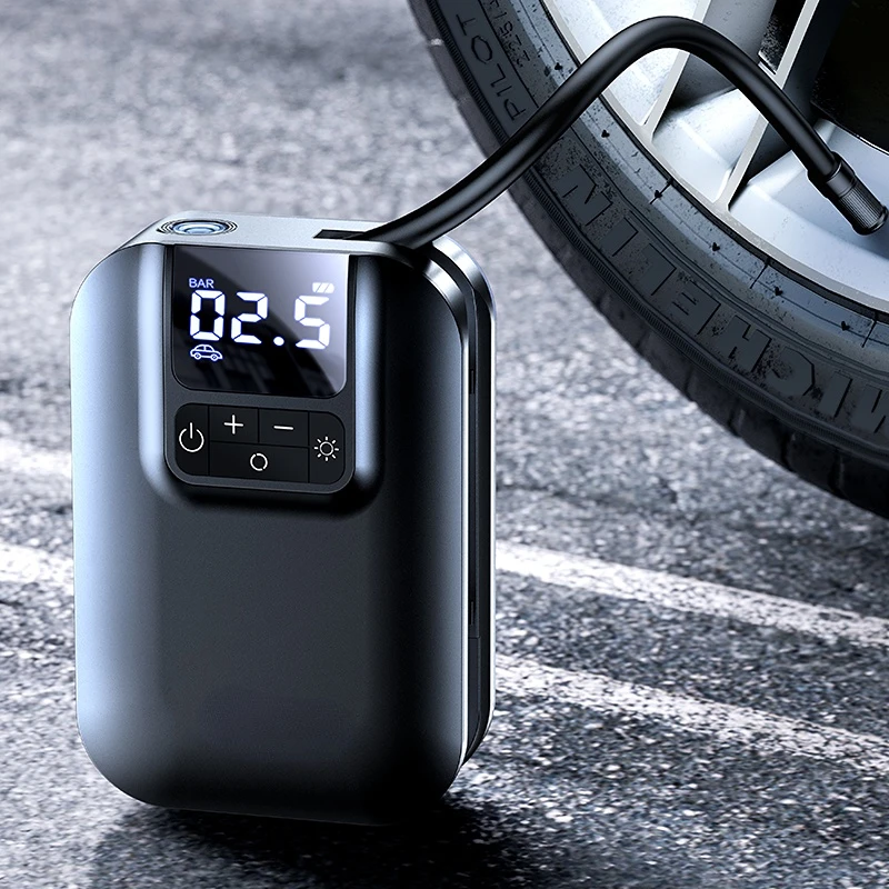 

New Wireless mini car tyre electric portable air pump digital car air compressor 12v tires inflators with LCD display