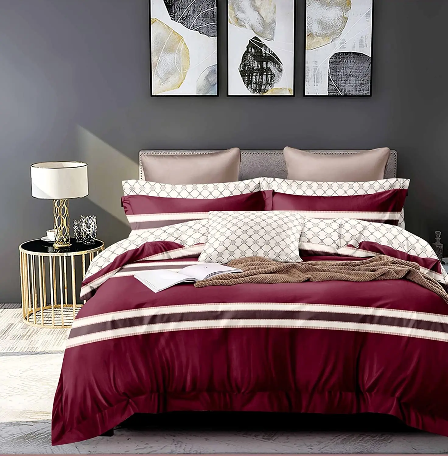 

Couette Chaude 600gr/m² 220x240cm Lavable Ultra gonflant Douceur extrême_MING19-110 Bordeaux