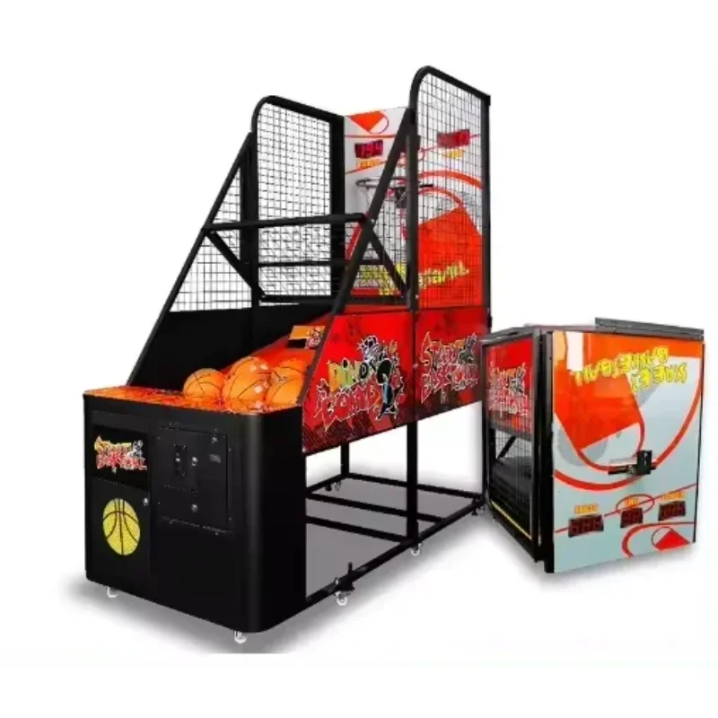 Складная аркадная игровая машина для уличного баскетбола с монетоприемником