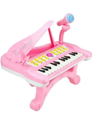 Children's electronic organ toy with microphone baby beginner can play music girl girl small piano multi-function