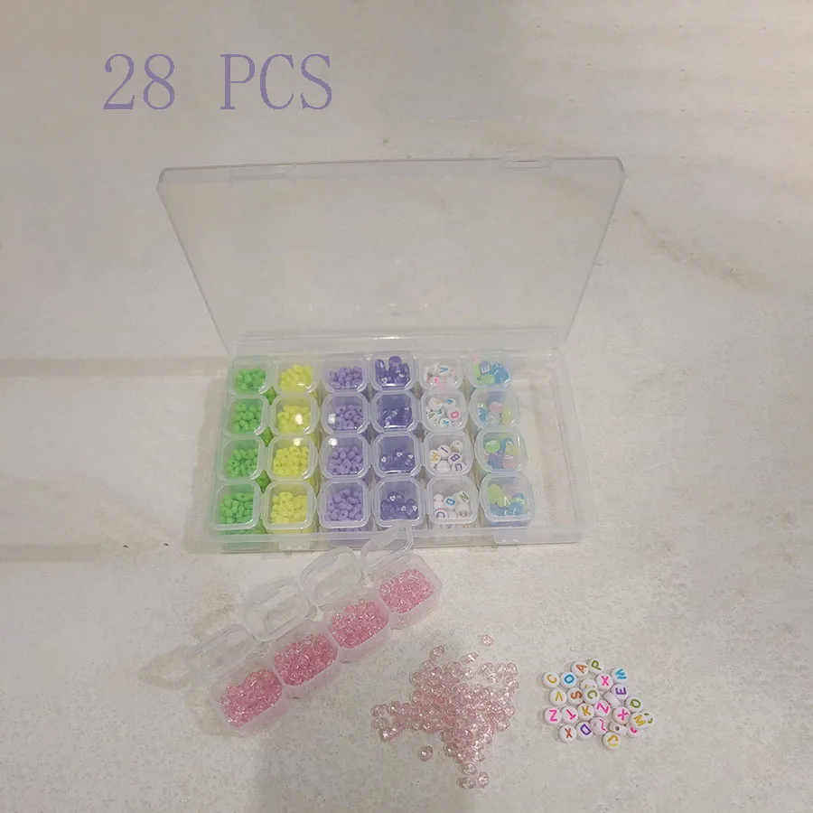 Пластиковый Органайзер С 28 Отделениями Для Ювелирных Изделий Дизайна Ногтей