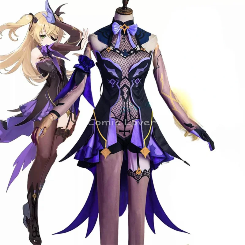 Genshin Impact Fischl Косплей Костюм Принцесса Кондиценции Парики Аниме Игры Наряды
