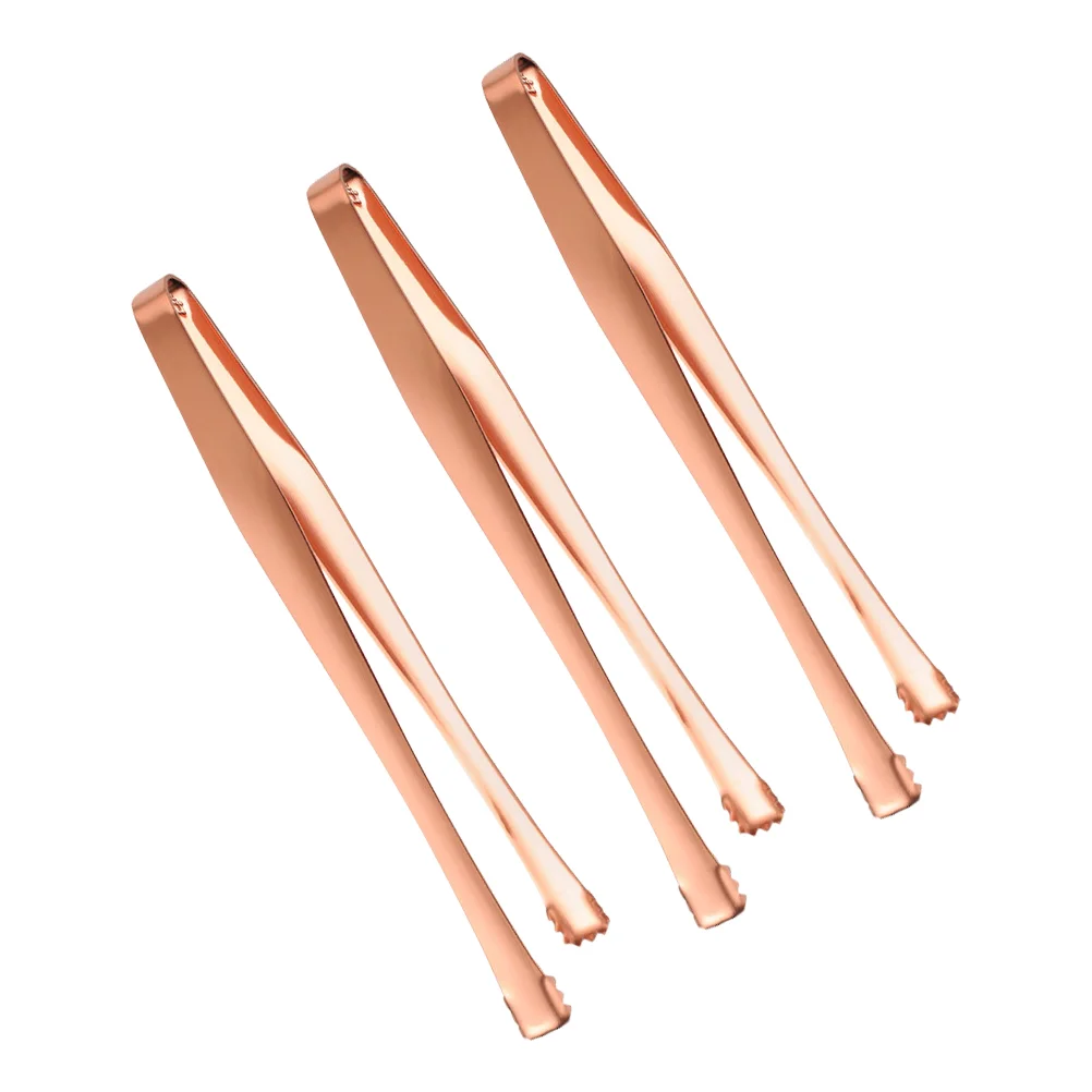 

3Pcs Useful Sugar Cube Tongs Restaurant Durable Food Clamps Exquisite Ice Cube Tongs for Kitchen Coffee Shop