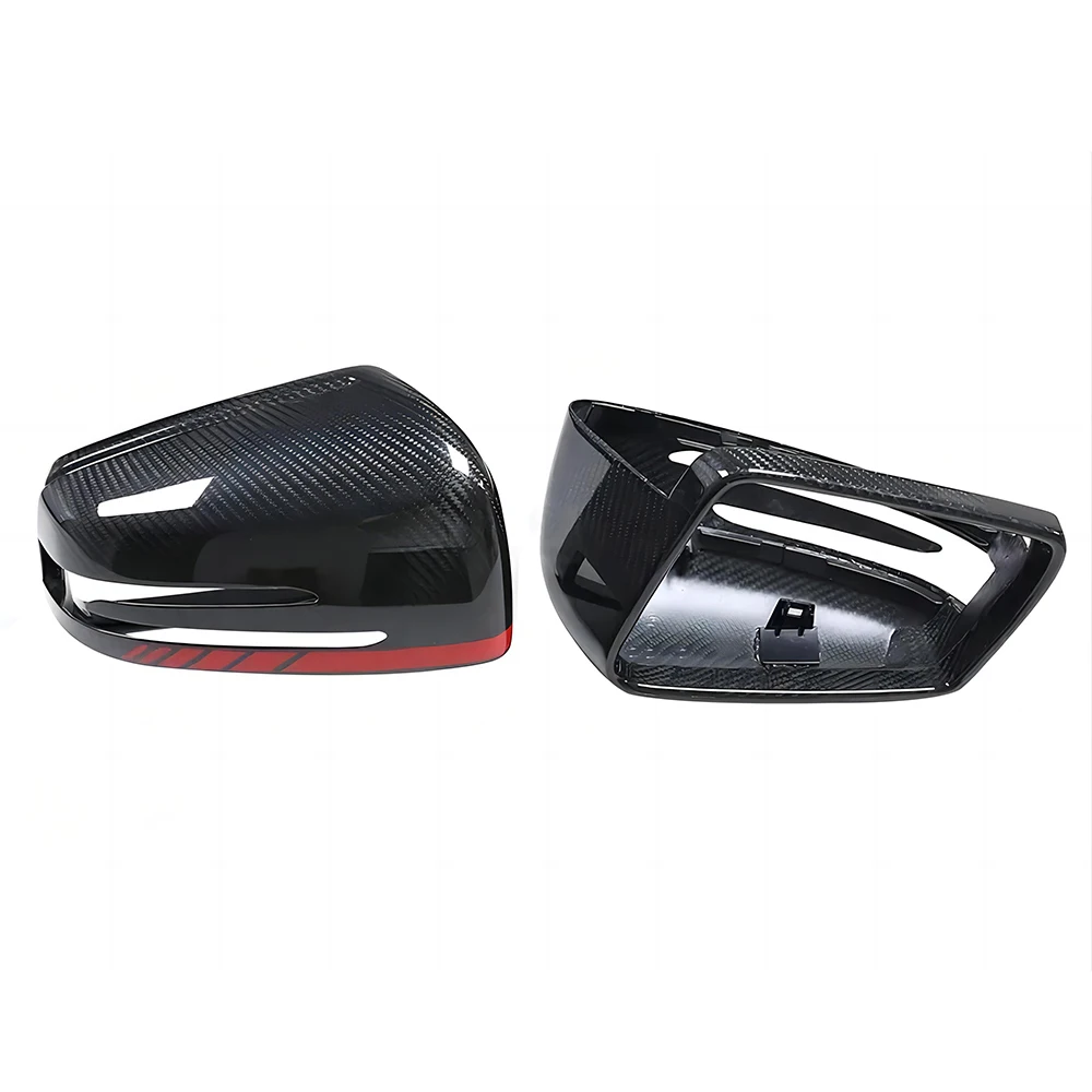 

Replacement Rearview Side Mirror Covers Cap For Mercedes Benz X204 X156 W218 GLK GLA CLS Class Red Line Dry Carbon Fiber Shell