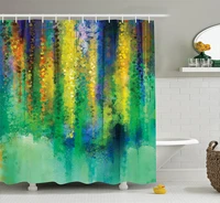 watercolor flower shower curtain abstract style of spring floral spring season painting style an image of nature artw