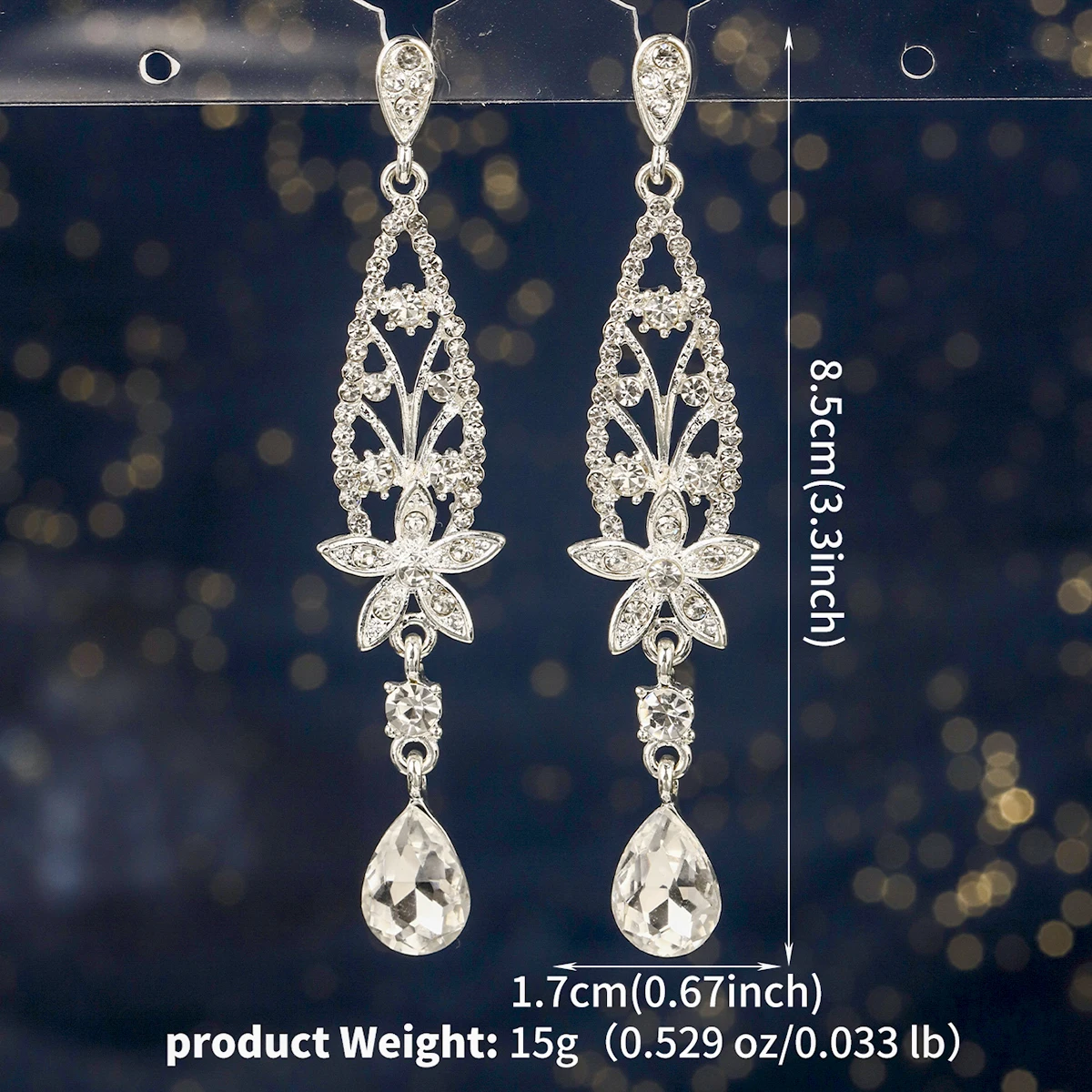 Сверкающие серьги-капли с кристаллами в стиле барокко модные длинные женские