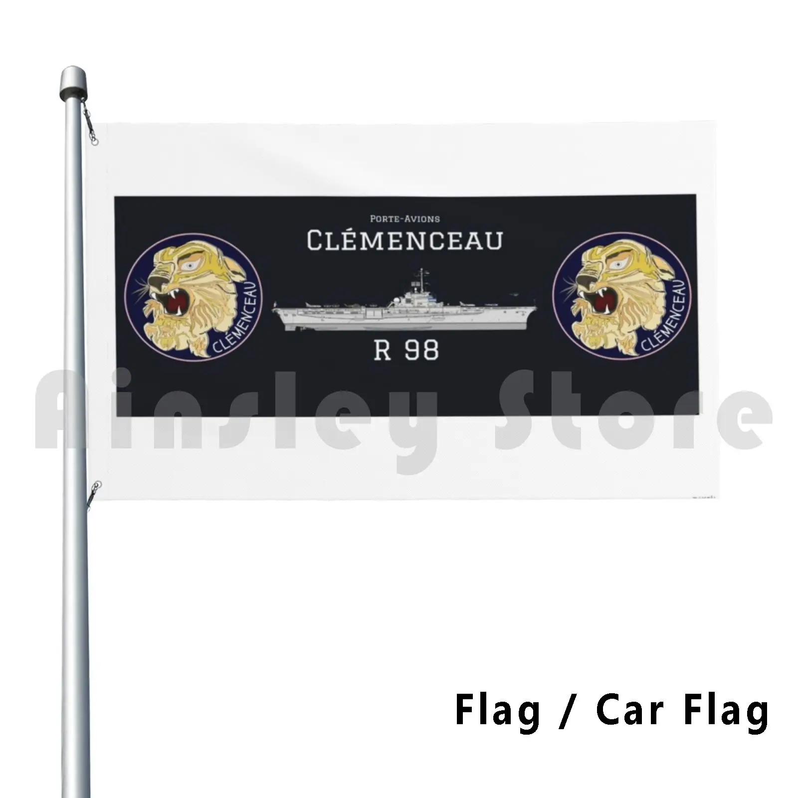 Походный Декоративный Флаг для автомобиля Французский флот-перевозчик флот R98 |