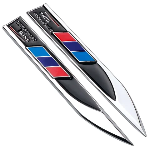 2 шт. 3D металлические наклейки для украшения кузова на крыло автомобиля для BMW M Performance E46 E60 E90 E39 X1 X3 X4 X5 X6 f10 M3 M5 M6 Эмблема