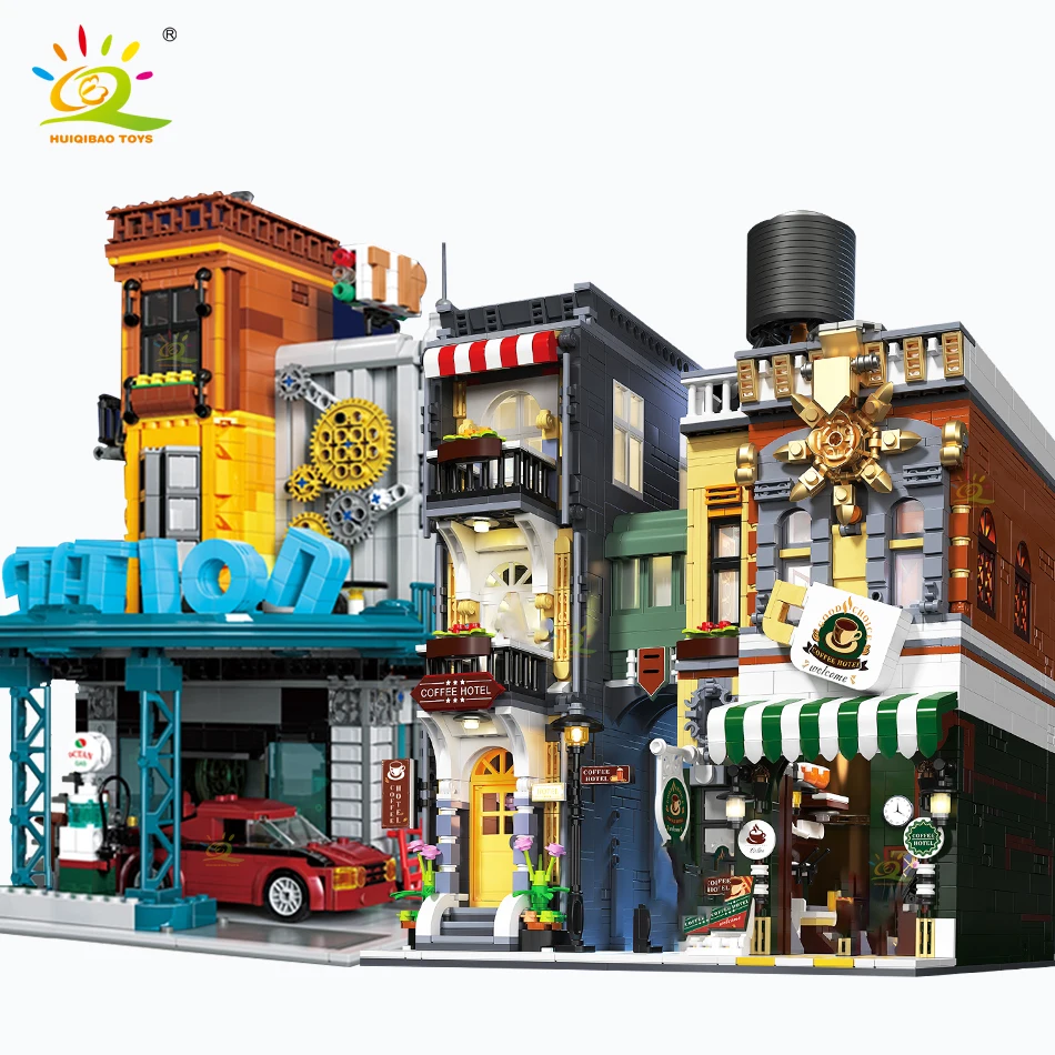 

Уикэппл Сити Кафе Угол Книжный магазин Строительный квартал Уличный вид Мини - миниатюрные здания Бриллиантовые фигурки Кирпичи Детские игрушки