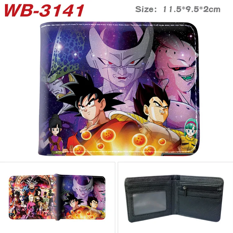 Фото Кошелек-портмоне из искусственной кожи Dragon Ball Anime Super Z Son Goku, короткий, двухсекционный, с защитным чехлом, вместительный, для хранения карт №4