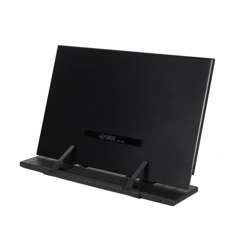 

Metal Book Holder Stand Reading Stand 7 Angle Setting Flexible Page Clips Portable Bookrest for Cookbook Textbook Recipe