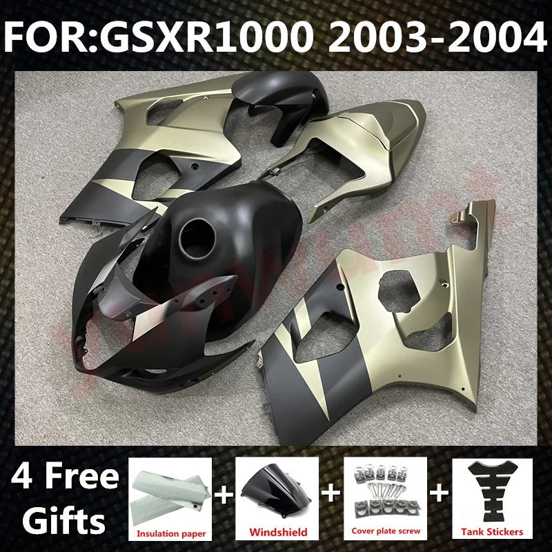 

NEW ABS Motorcycle Whole Fairing kit fit for GSXR1000 GSXR 1000 03 04 GSX-R1000 K3 2003 2004 full Fairings kits set grey black