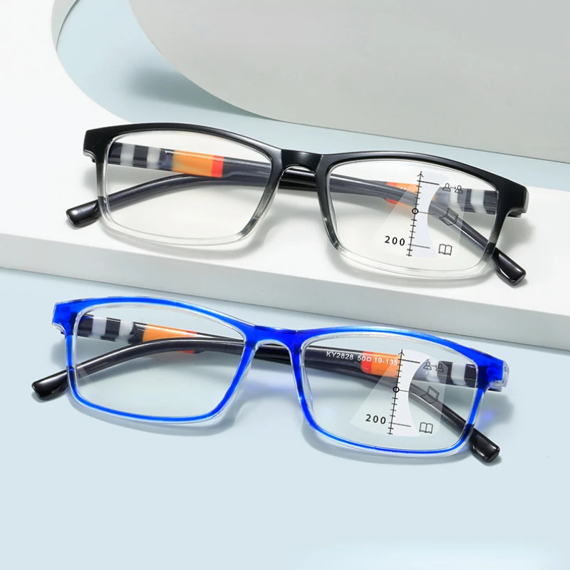 

Прогрессивные многофокальные очки для чтения для мужчин и женщин, ультралегкие, с защитой от синего света, компьютерные очки, очки для дальнего и ближнего света от + 1,0 до + 4,0