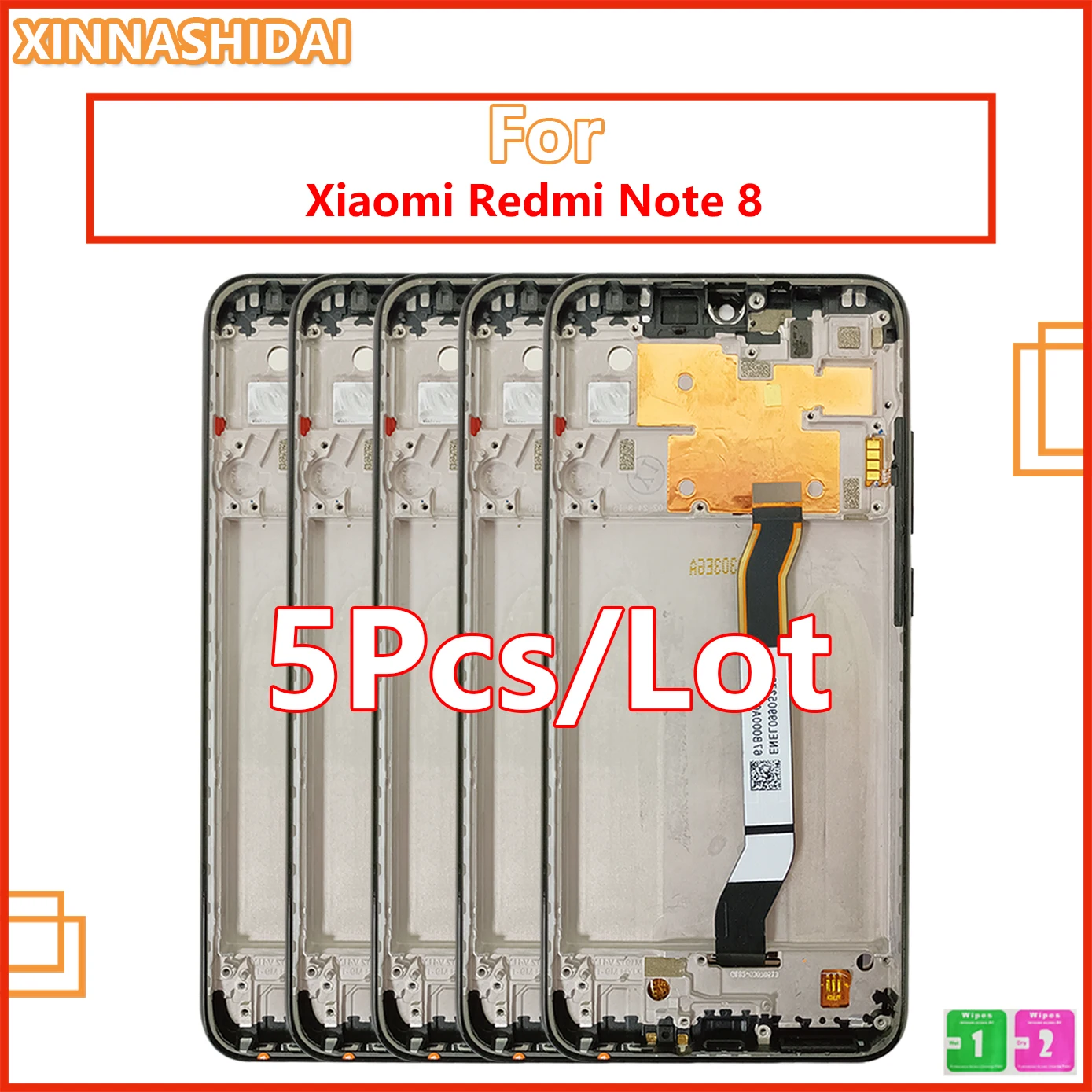 Новый ЖК-дисплей 5 шт./лот для Xiaomi Redmi Note 8 с сенсорным экраном и дигитайзером в