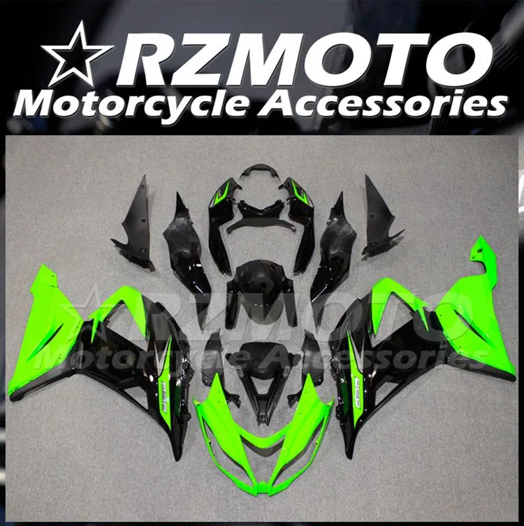 

Комплект обтекателей из АБС-пластика, 4 подарка, подходит для Kawasaki Ninja ZX-6R 636 599 2013 2014 2015 2016 2017 2018 13 14 15 16 17 18, черный, зеленый