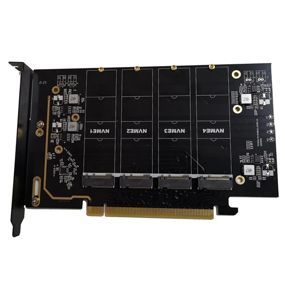 

Плата адаптера M.2 NVME в PCIe 4,0 X16, поддерживает 4 NVMe M.2 2280, поддерживает бифуркационный Raid