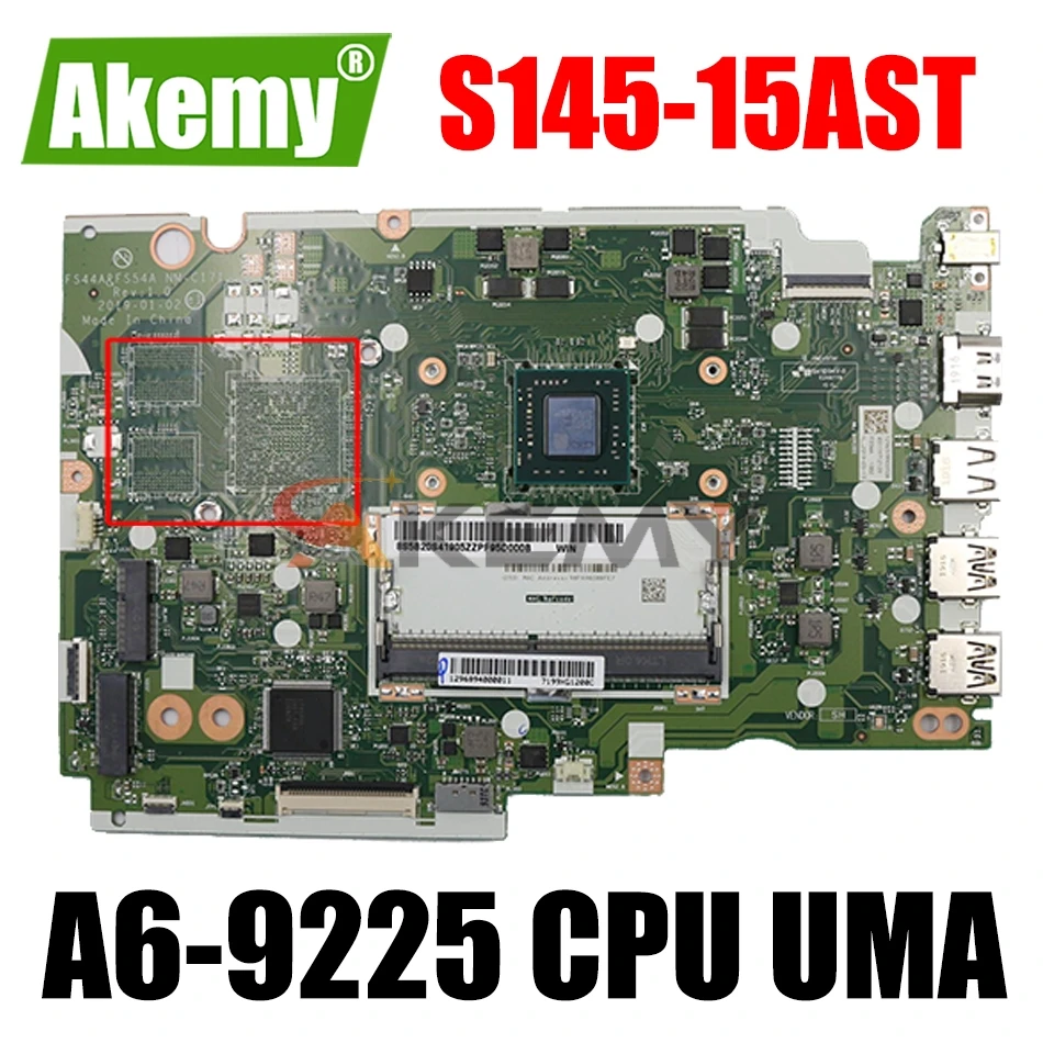 

For Lenovo IdeaPad S145-15AST laptop motherboard NM-C171 motherboard with A6-9225 CPU UMA FUR 5B20S41905 100% fully tested