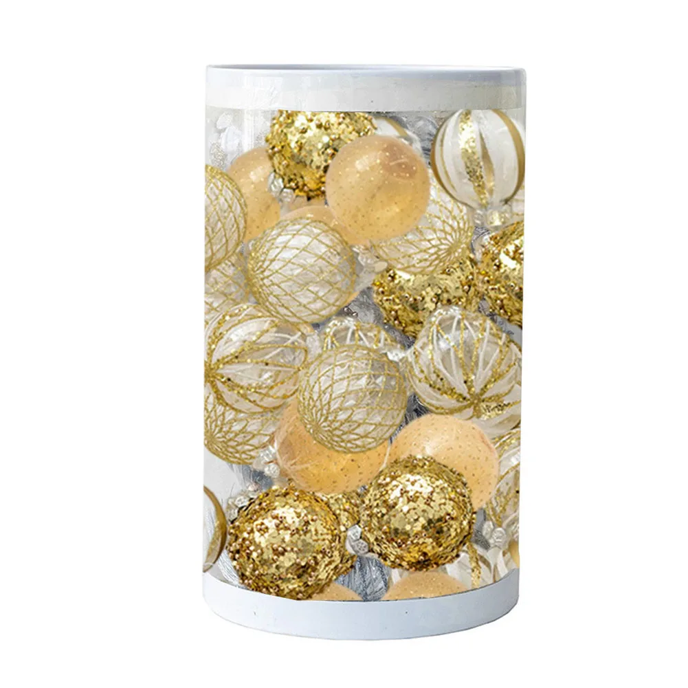 

Ornaments Christmas Balls Painted Balls Pendants Plastic 25Pcs/Set 6cm Christmas Tree Decoration Ball Brand New