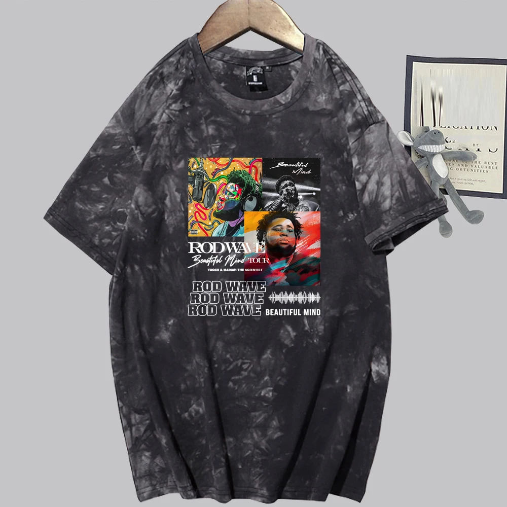 Рубашка с принтом стержень волны красивый разум 2024 рубашки унисекс Харадзюку