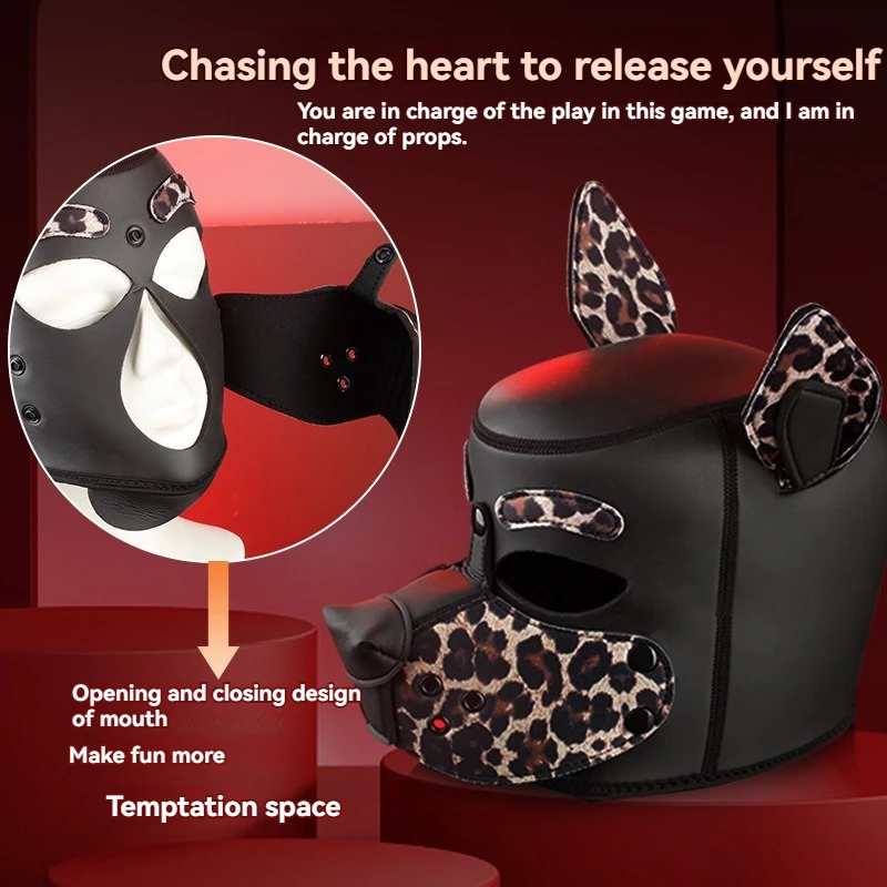 Маска-капюшон с ушками для ролевых игр мужчин и женщин