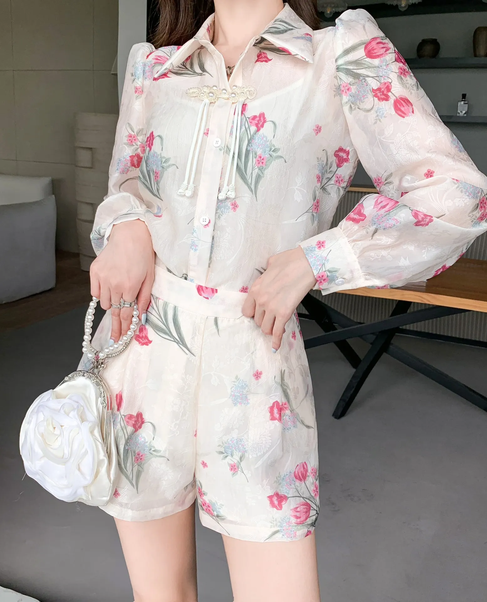 

Новинка весна-лето 2023 женская одежда костюм с принтом 0822