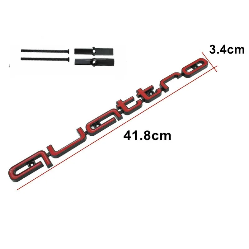 Эмблема Audi Quattro 3D ABS Автомобильная передняя решетка для A3 A4 A5 A6 A6L A7 A8 Q3 Q5 Q7 S3 S4 S5 RS3 RS4