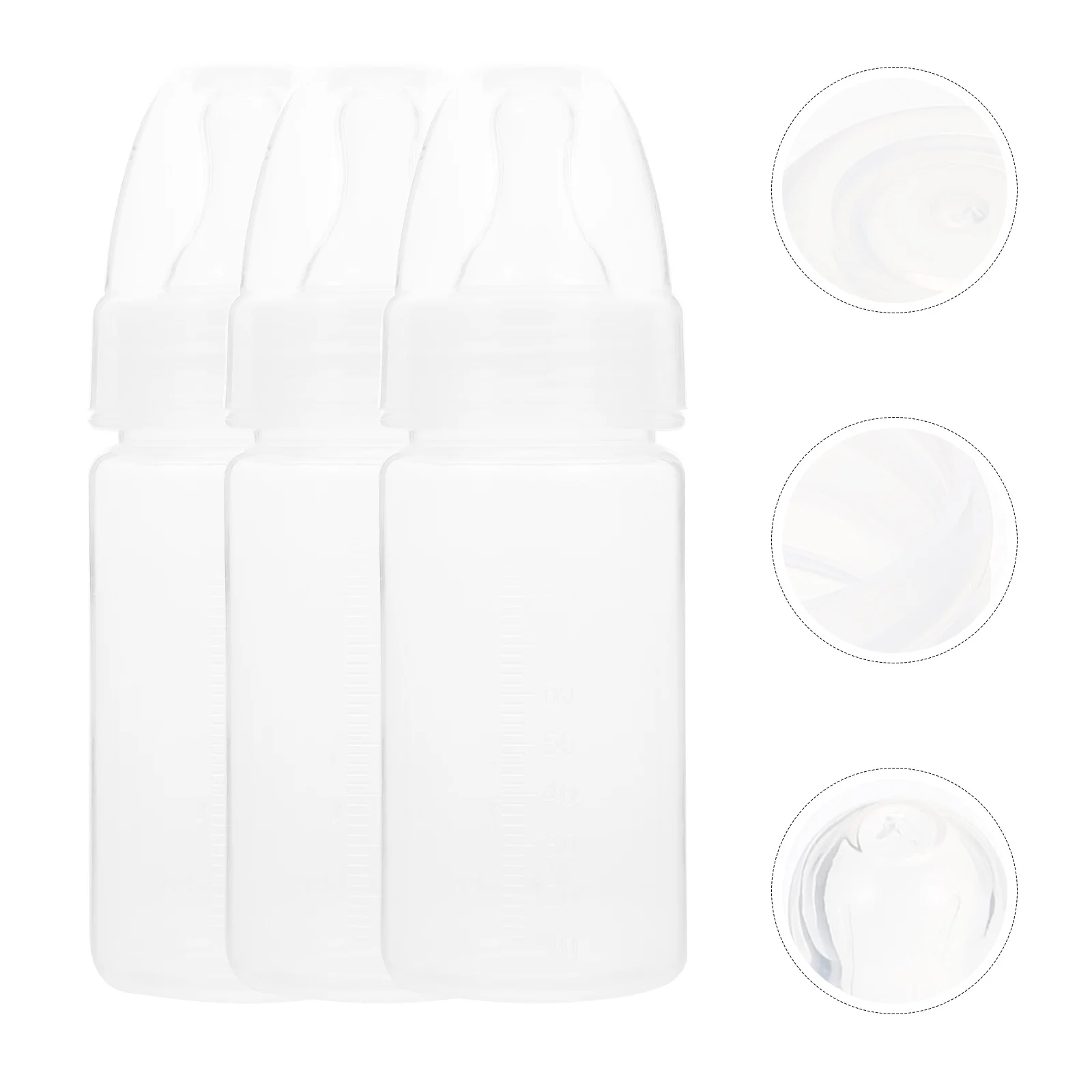

5 Pcs Disposable Feeding Bottle Teat Milk Powder Bottles Portable Once-off Baby Soother Infant Feeder Outdoor Feeders Supple