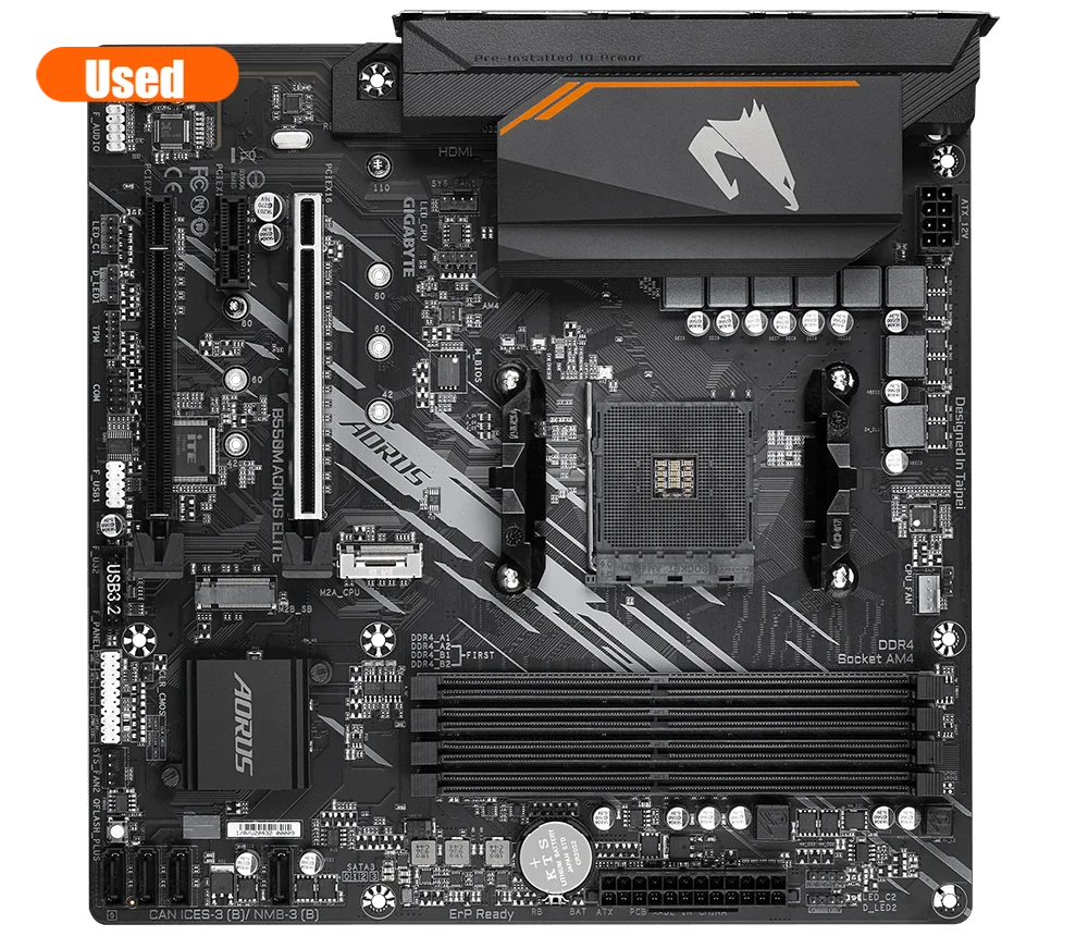 

Used GIGABYTE B550M AORUS ELITE Motherboard AMD B550 Socket AM4 DDR4 HDMI-compatible 128GB PCI-E 4.0 M.2