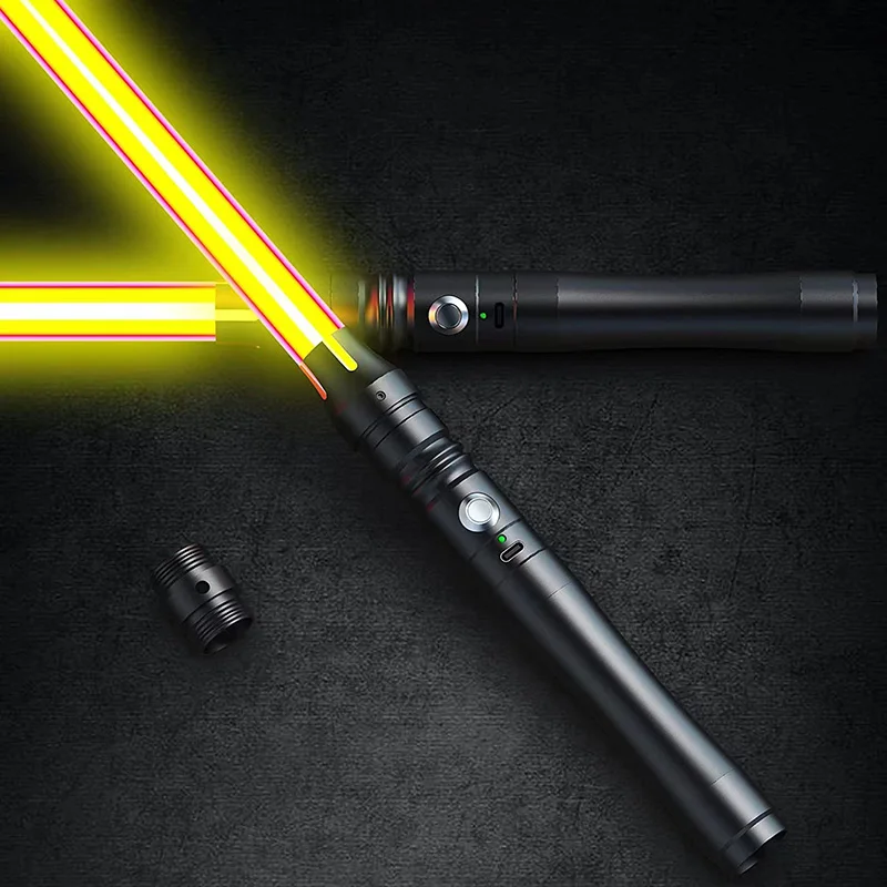 

Double-edged 93cm Lightsaber RGB 7 Colors Change LED Laser Sword Two In One Switchable Saber Sound Full Metal Handle Cosplay