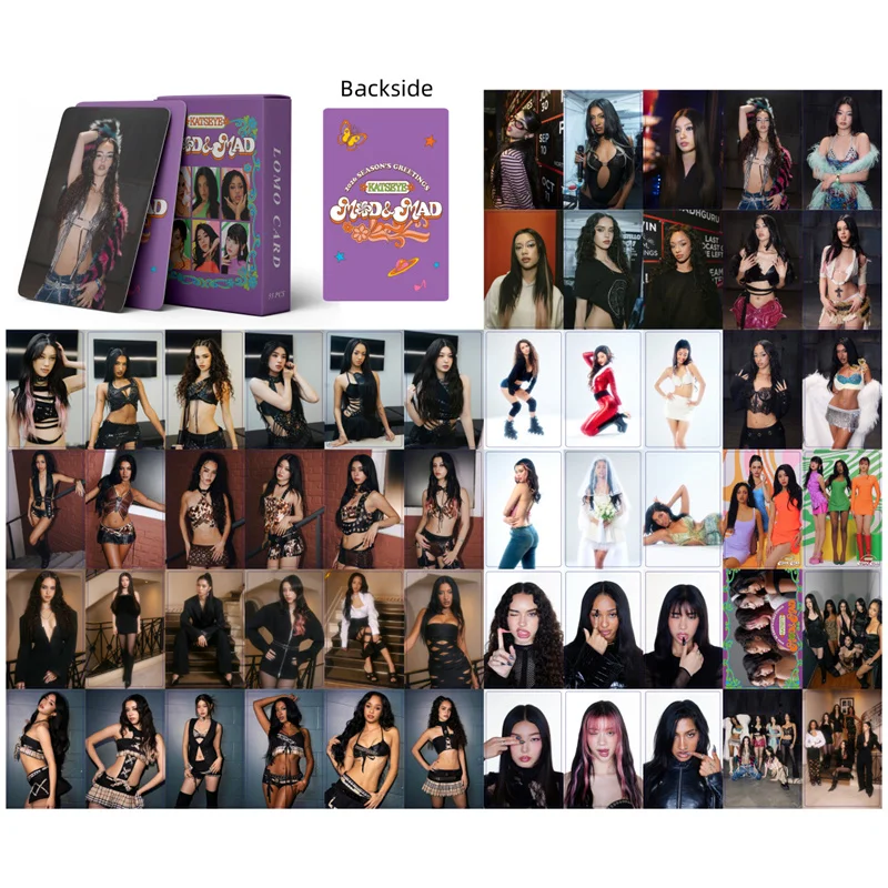 Фото 55 шт./компл. новый альбом ILLIT LOMO Card ILLIT BOMB Photo Card MOKA WONHEE YUNAH Открытка Коллекционная открытка для девочек Подарочная поздравительная открытка №2