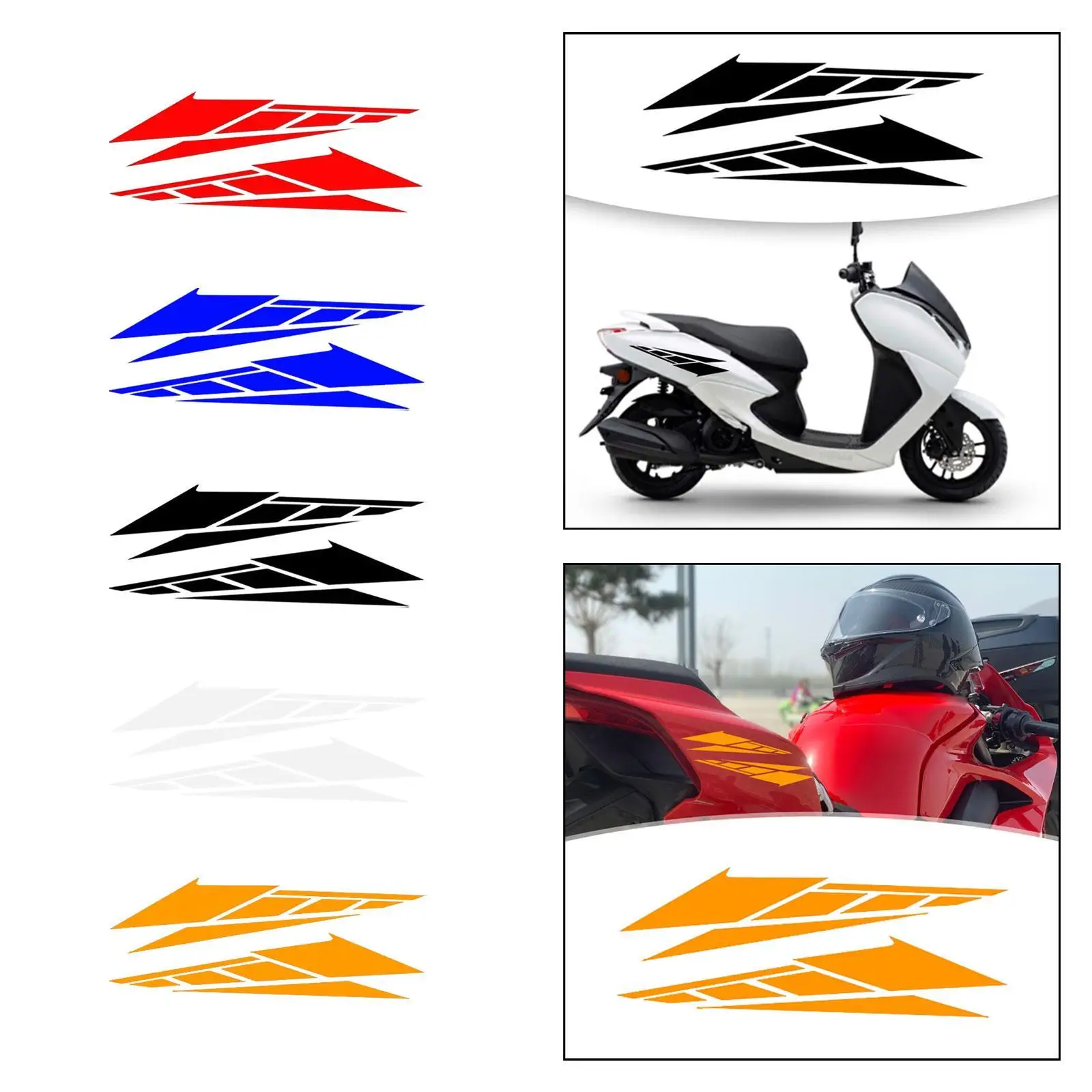 1 пара универсальных наклеек для украшения кузова мотоцикла Водонепроницаемые