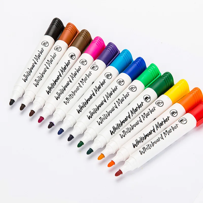 

12 Colors Whiteboards Pen School Classroom Colored Markers Pens School Supplies Student Children Stationery Drawing Pen 04478