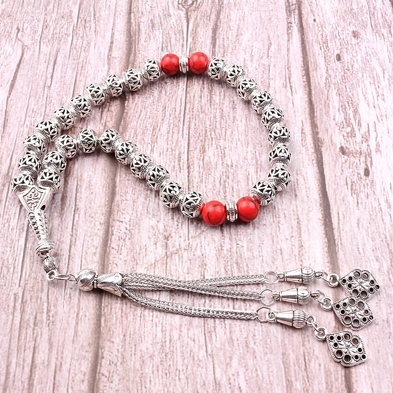 Бусины из сплава 8 мм 33 молитвенные бусины исламский Розарий для женщин и мужчин