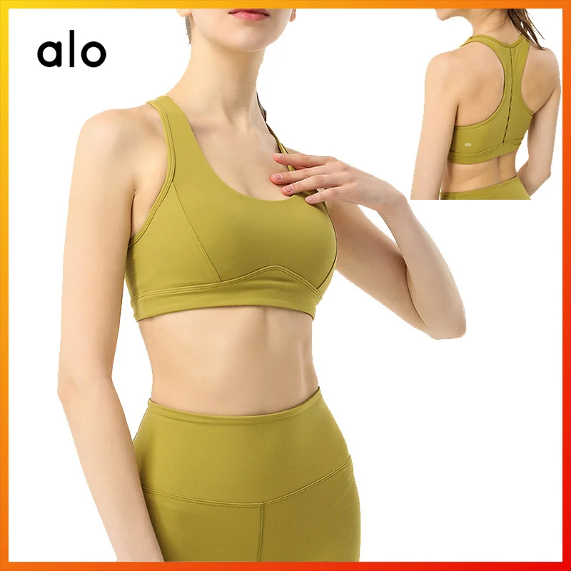 

Alo Yoga Sports Bra Breathable And Stable Five-color Sexy Tube Top Running Fitness Sports Shaping Squat Gym Summer Women's