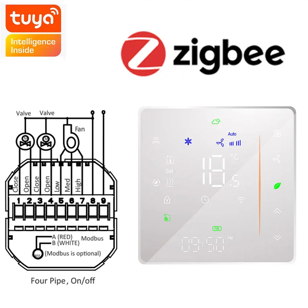 

Умный термостат Tuya Zigbee & WiFi для кондиционера