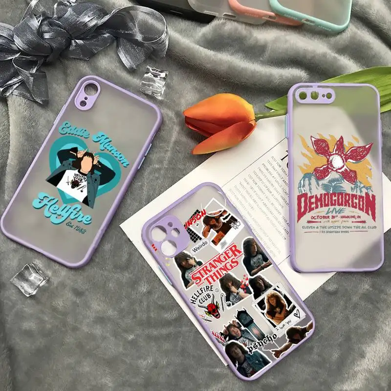 

Eddie Munson stranger things Phone Case matte transparent For iphone 7 8 11 12 13 plus mini x xs xr pro max cover