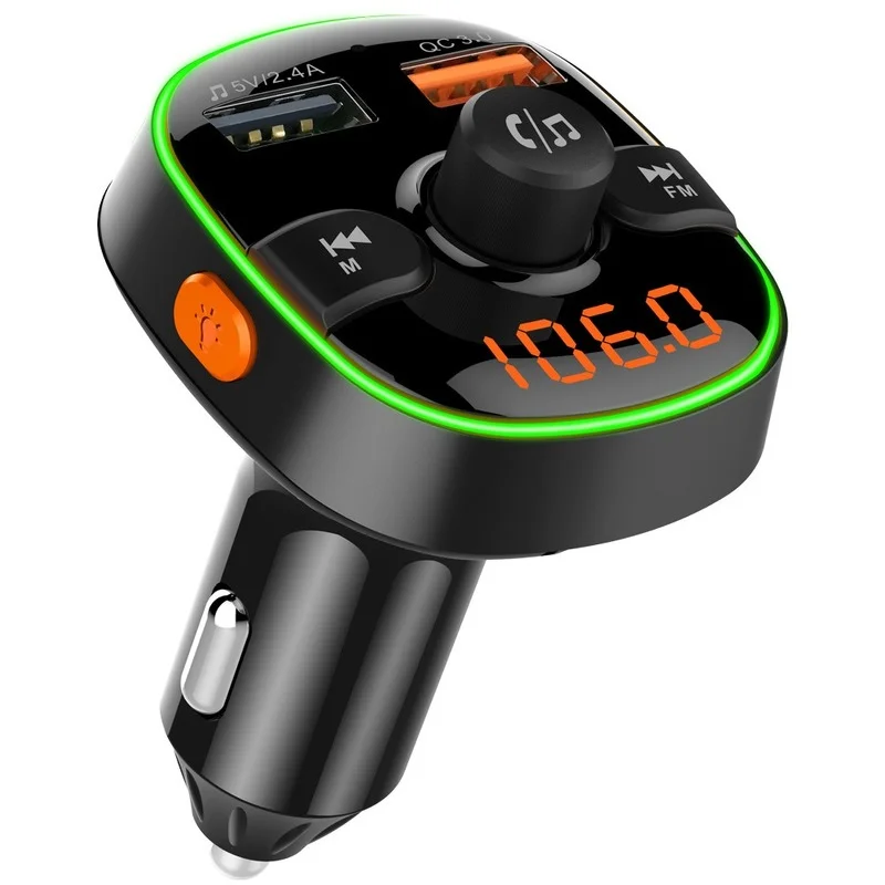 Фото Автомобильное зарядное устройство с двумя USB-портами и mp3-плеером №2