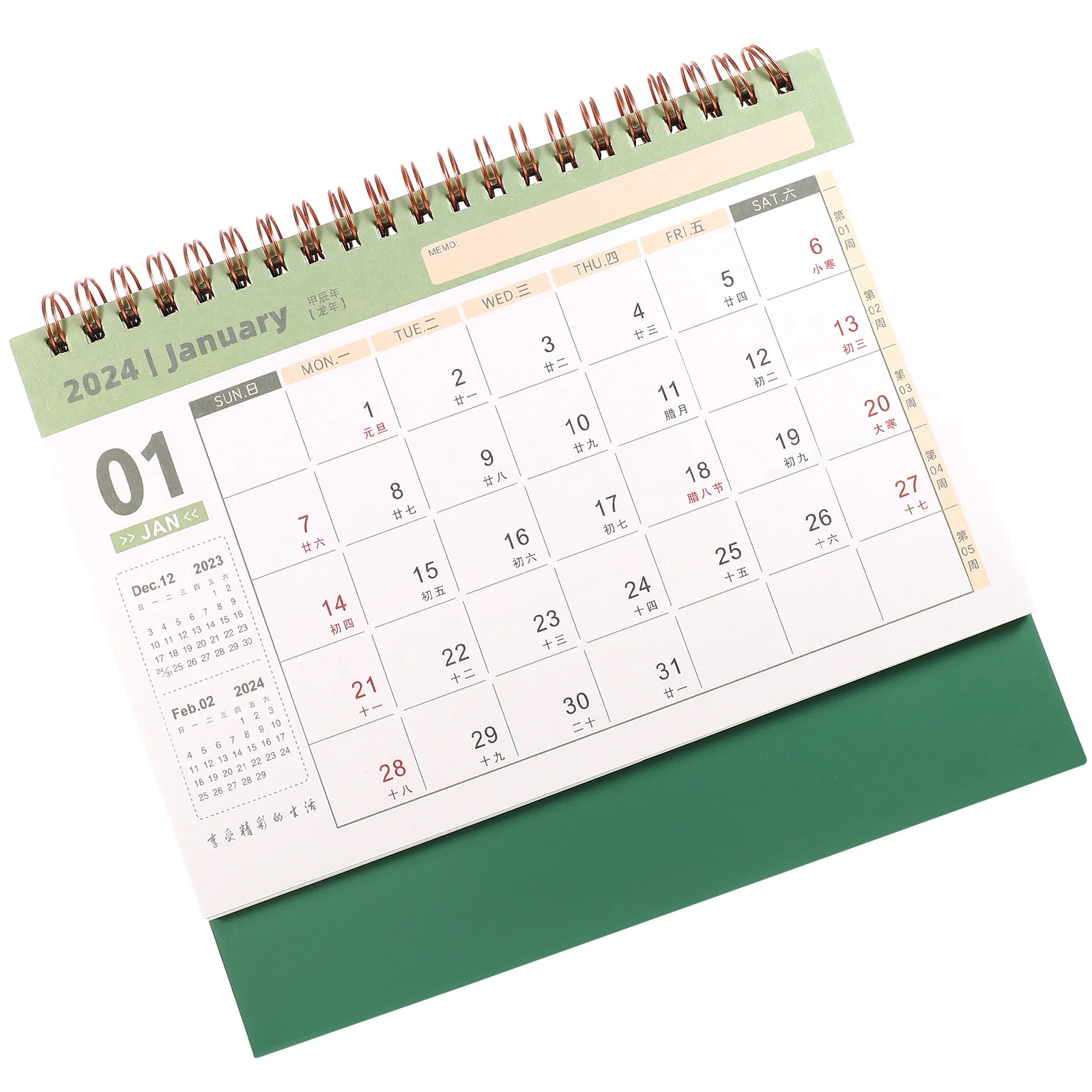 

2024 Desk Calendar Table Decorative Standing Office Desktop Paper Daily Creative