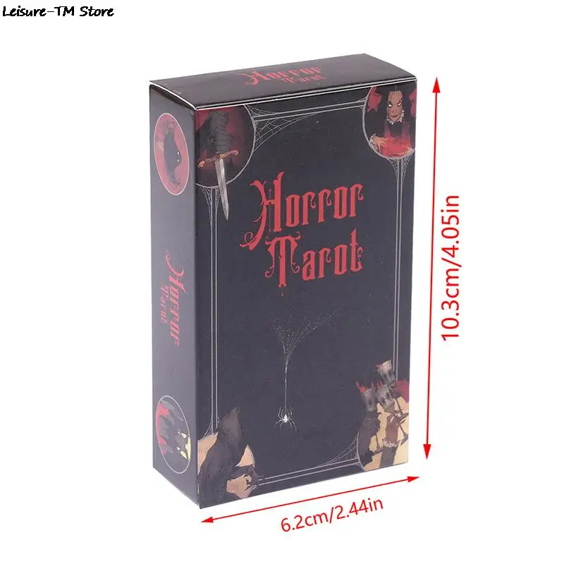 1Box Full English Tarot Beginner Cards Horror Tarot Divination Family Gathering Board Destiny Card Fortune Telling Game Set images - 6