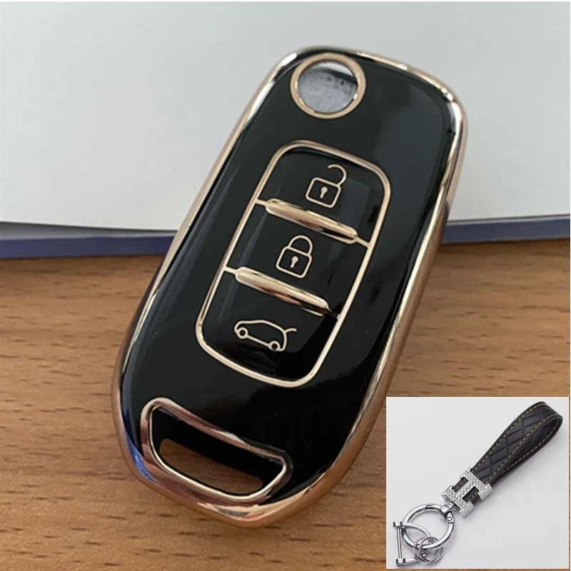

TPU Car Flip Key Case Cover Keychain For Renault Kadjar Captur Megane Sandero Stepway Logan Clio 5 Arkana 2020 2021 Protector