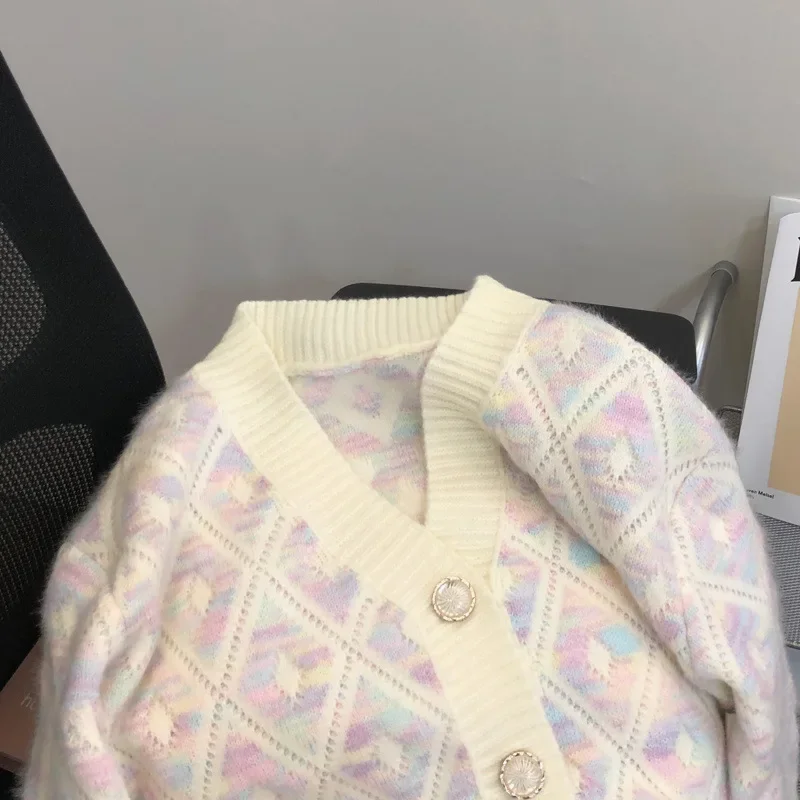 Осень 2024 милый возрастной свободный крой верхняя одежда женский укороченный