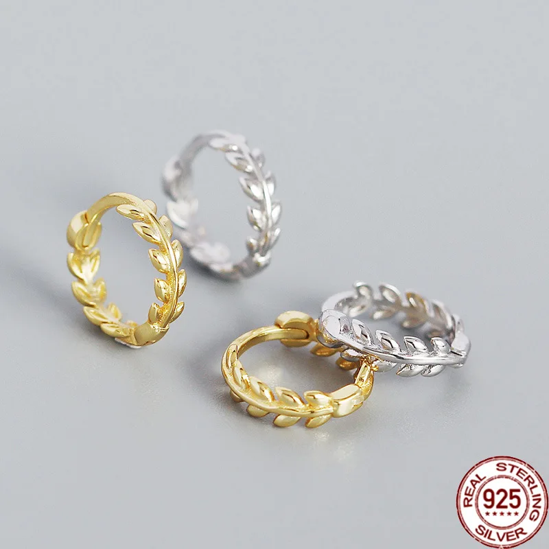 

Ювелирные изделия 2022, E0420, очень простые серьги с обнаженными листьями, серебро пробы, модные Универсальные женские серьги в Корейском стиле